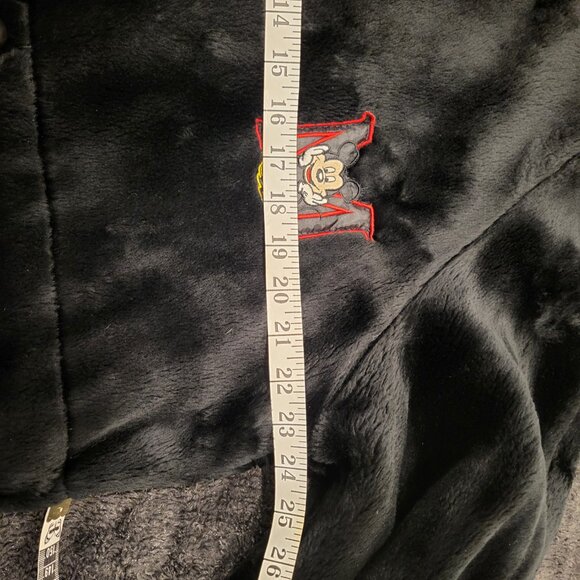 Vintage Mickey Mouse Unlimited Faux Fur Long Jacket Black Size Large - Picture 13 of 15